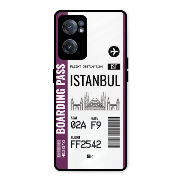 Istanbul Boarding Pass Metal Back Case for OnePlus Nord CE 2 5G